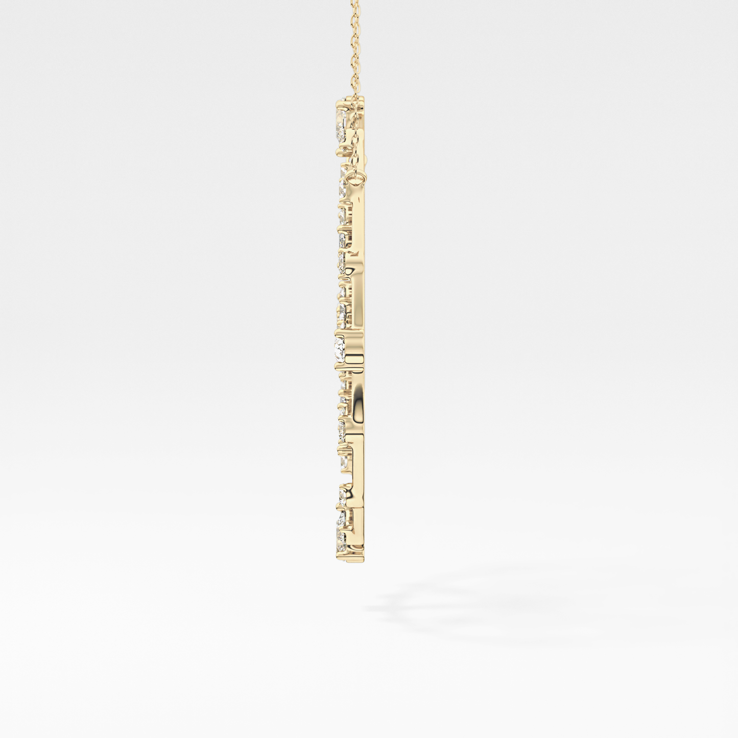 1.5 TCW Emerald Lab Grown Diamond Bezel Necklace