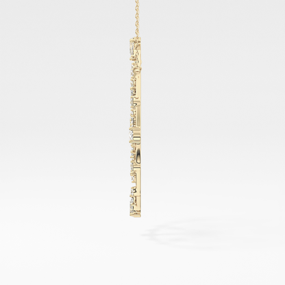 1.5 TCW Emerald Lab Grown Diamond Bezel Necklace