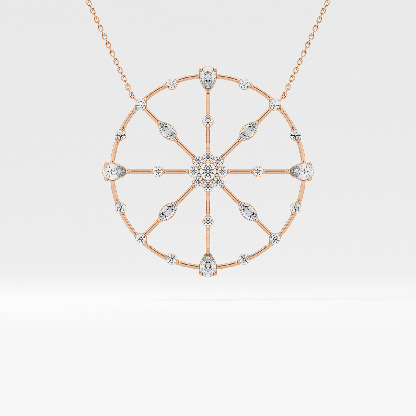 1.5 TCW Emerald Lab Grown Diamond Bezel Necklace