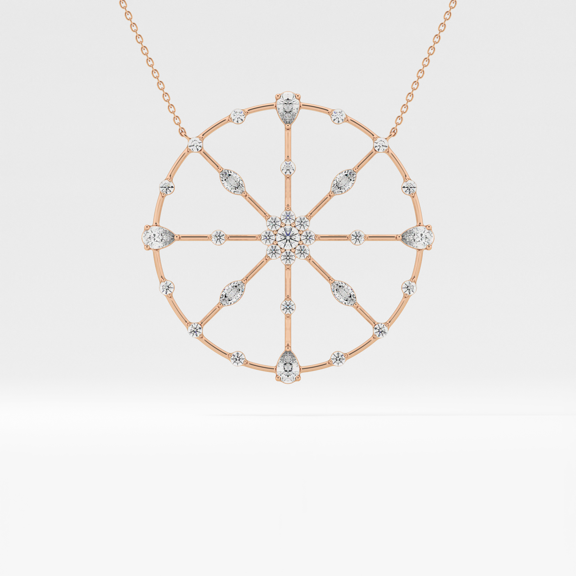 1.5 TCW Emerald Lab Grown Diamond Bezel Necklace