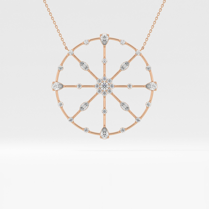1.5 TCW Emerald Lab Grown Diamond Bezel Necklace