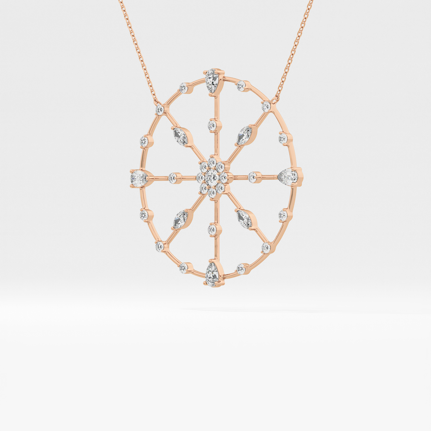 1.5 TCW Emerald Lab Grown Diamond Bezel Necklace