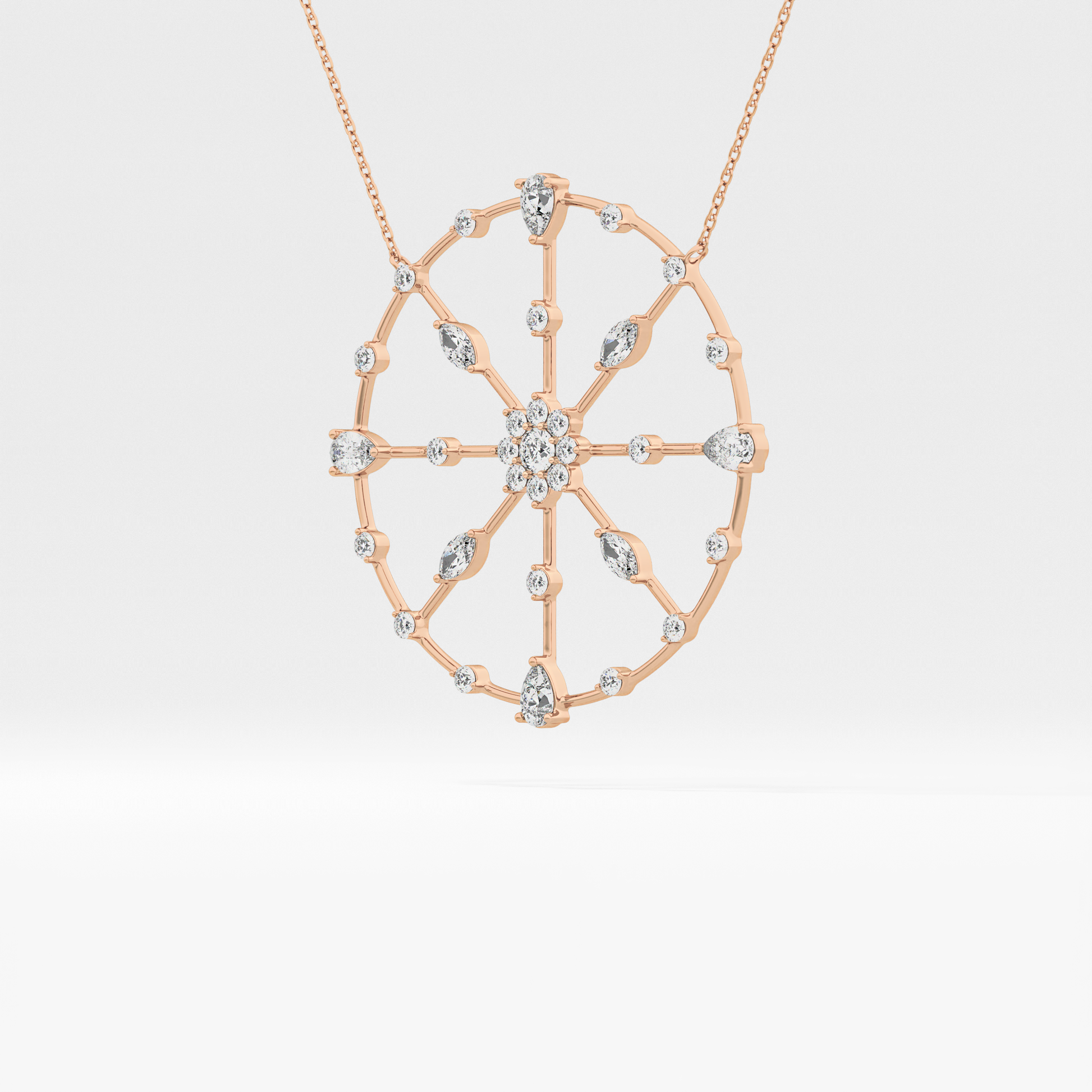 1.5 TCW Emerald Lab Grown Diamond Bezel Necklace