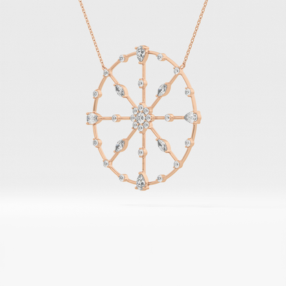 1.5 TCW Emerald Lab Grown Diamond Bezel Necklace