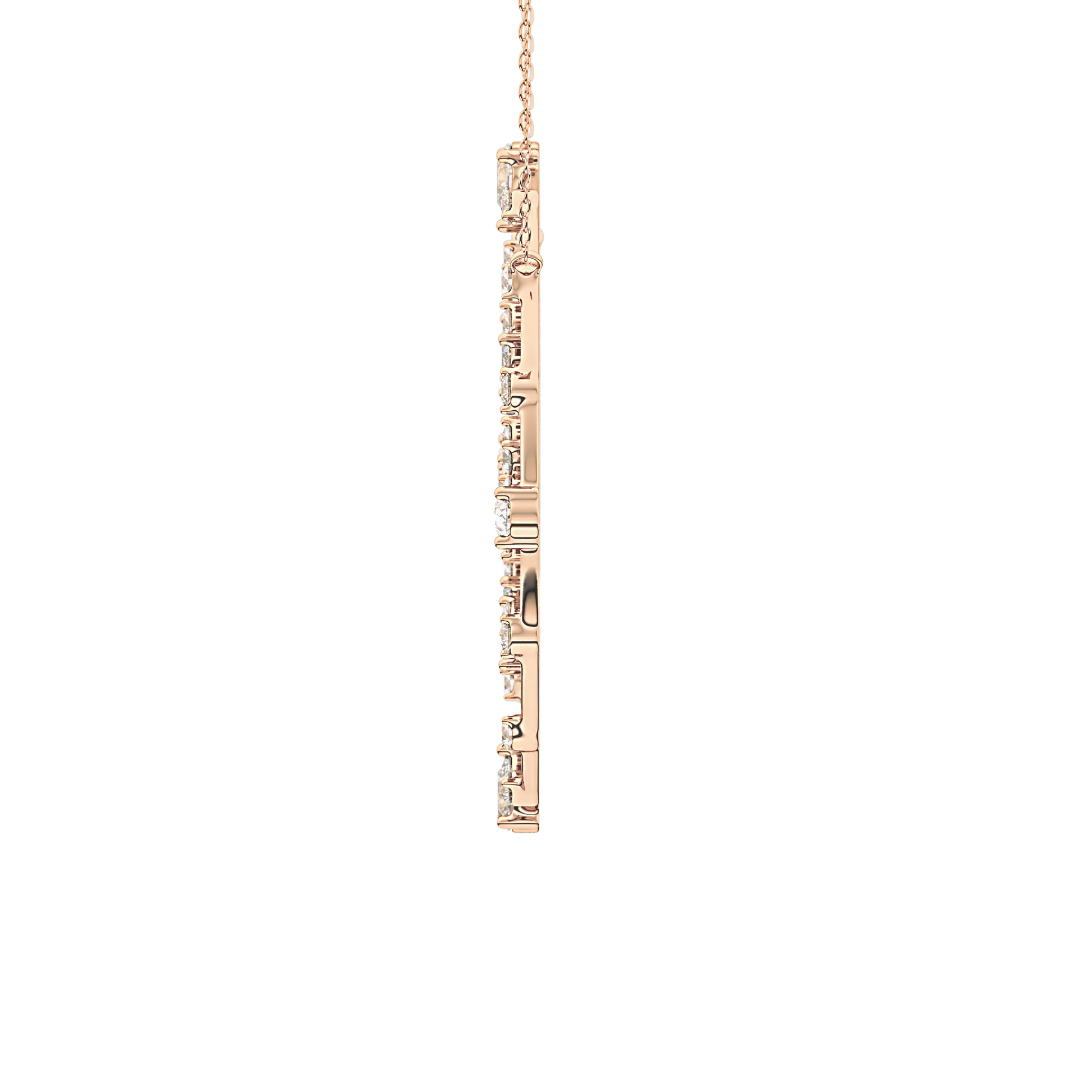 1.5 TCW Emerald Lab Grown Diamond Bezel Necklace