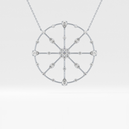1.5 TCW Emerald Lab Grown Diamond Bezel Necklace