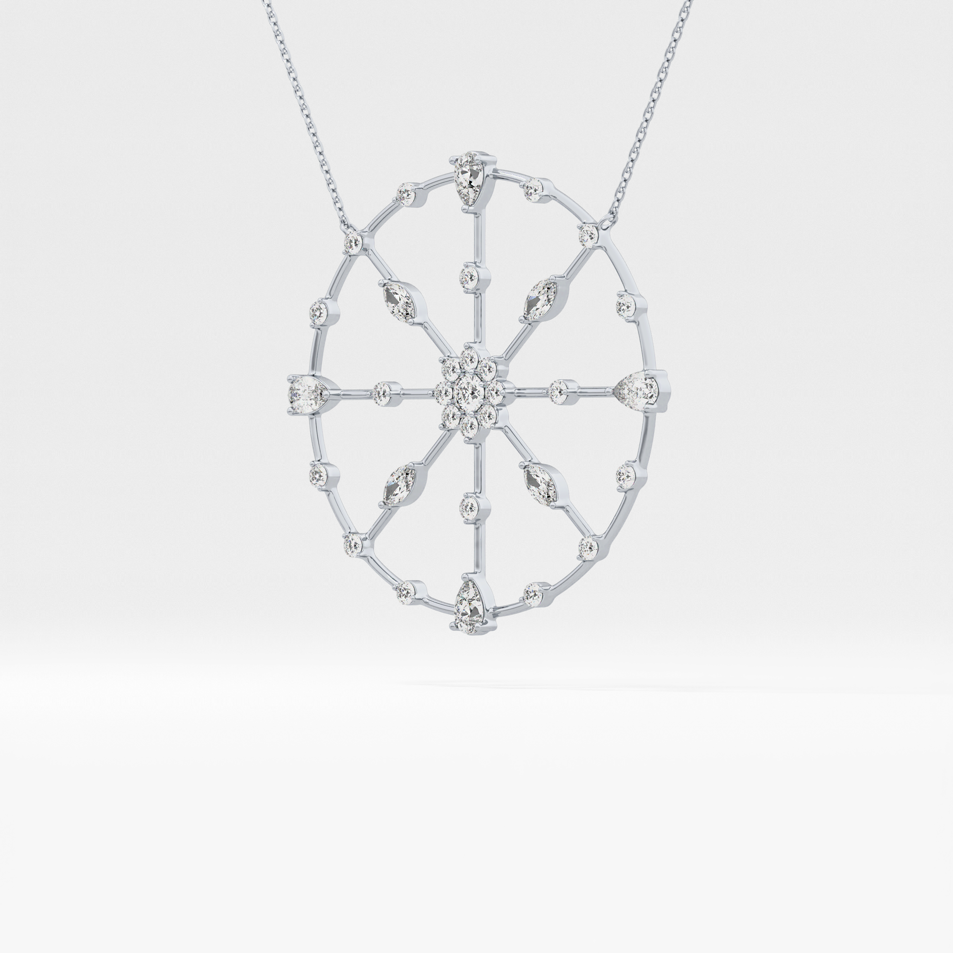 1.5 TCW Emerald Lab Grown Diamond Bezel Necklace