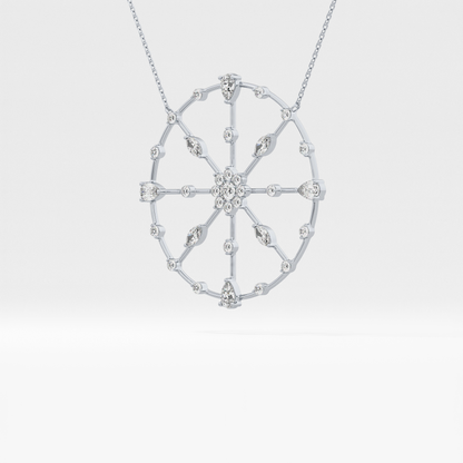 1.5 TCW Emerald Lab Grown Diamond Bezel Necklace