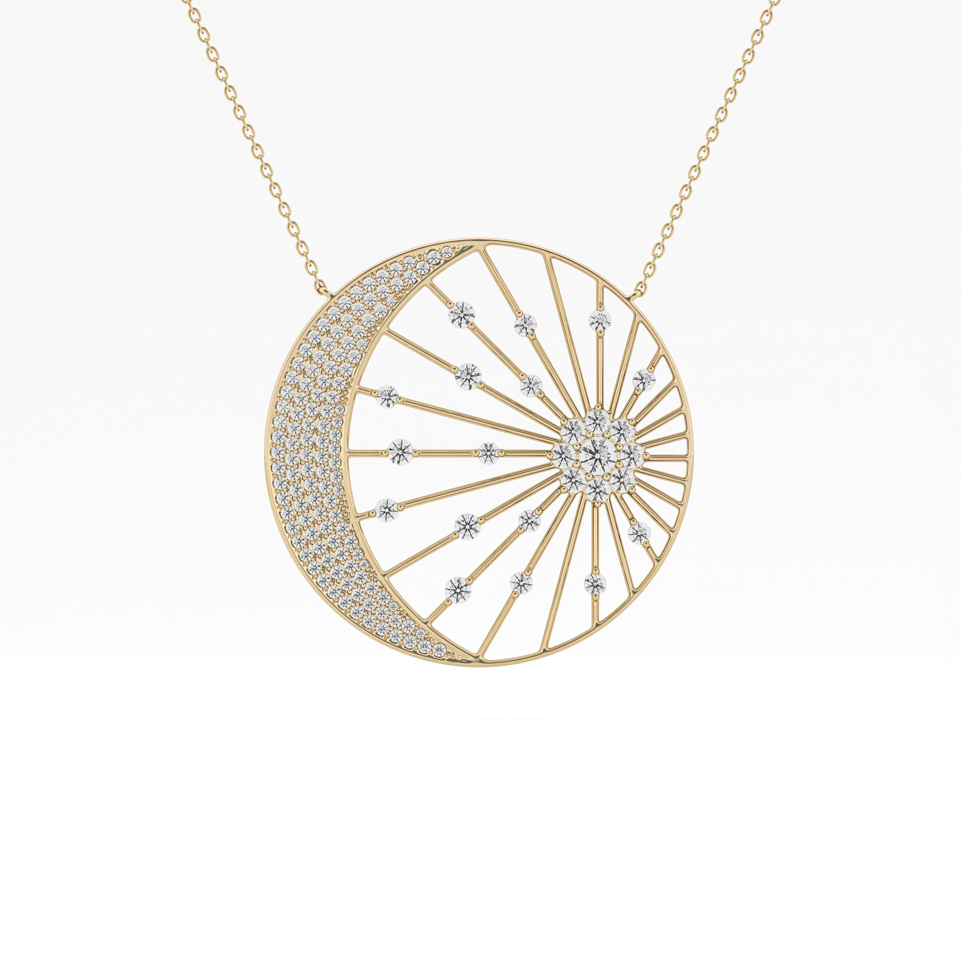 1.5 TCW Emerald Lab Grown Diamond Bezel Necklace