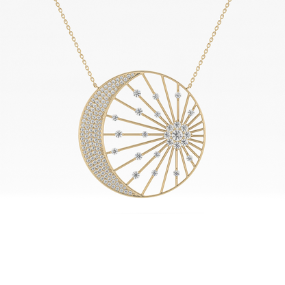 1.5 TCW Emerald Lab Grown Diamond Bezel Necklace