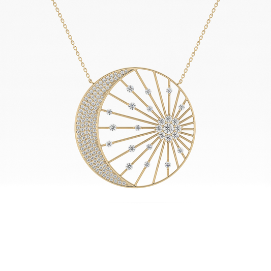 1.5 TCW Emerald Lab Grown Diamond Bezel Necklace