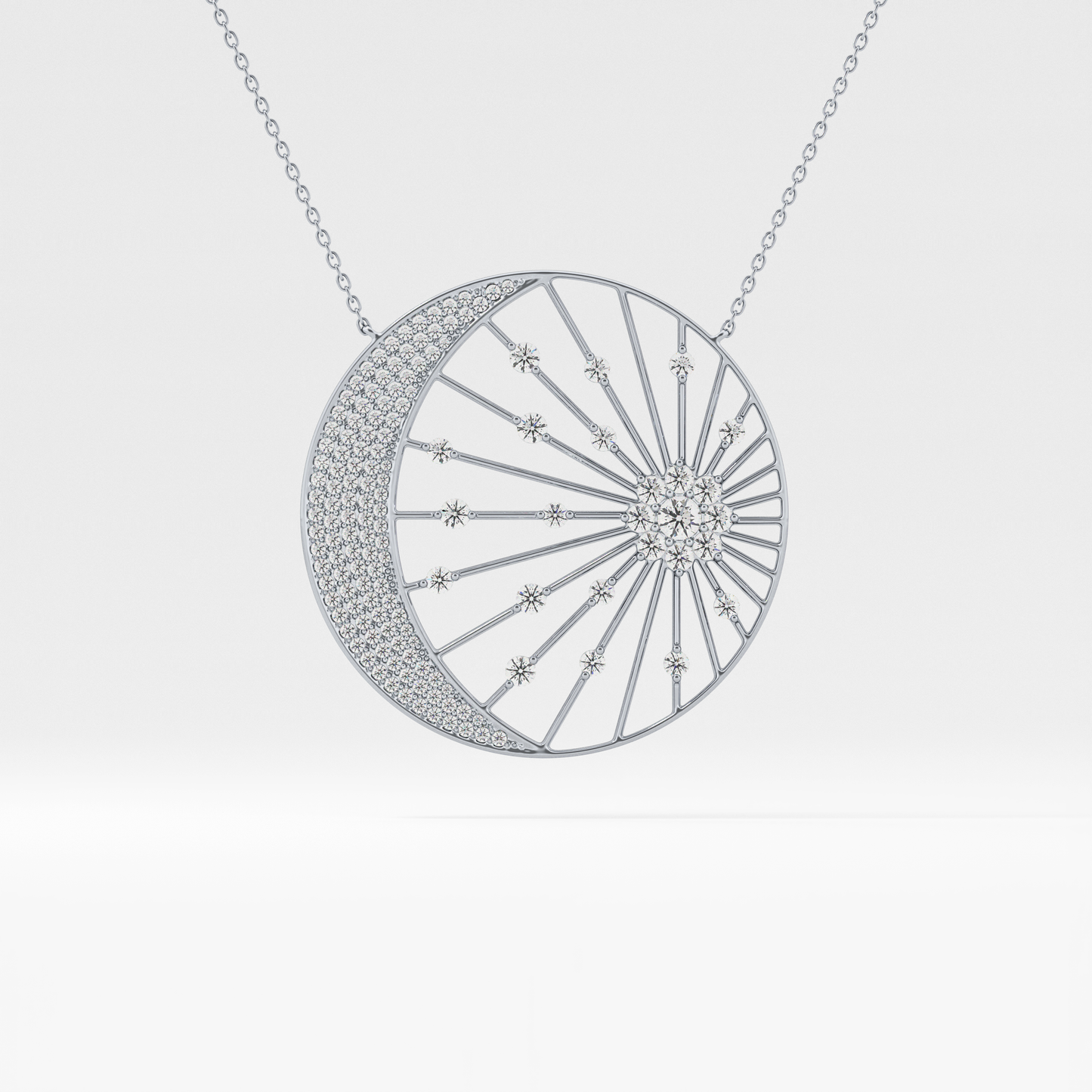 1.5 TCW Emerald Lab Grown Diamond Bezel Necklace