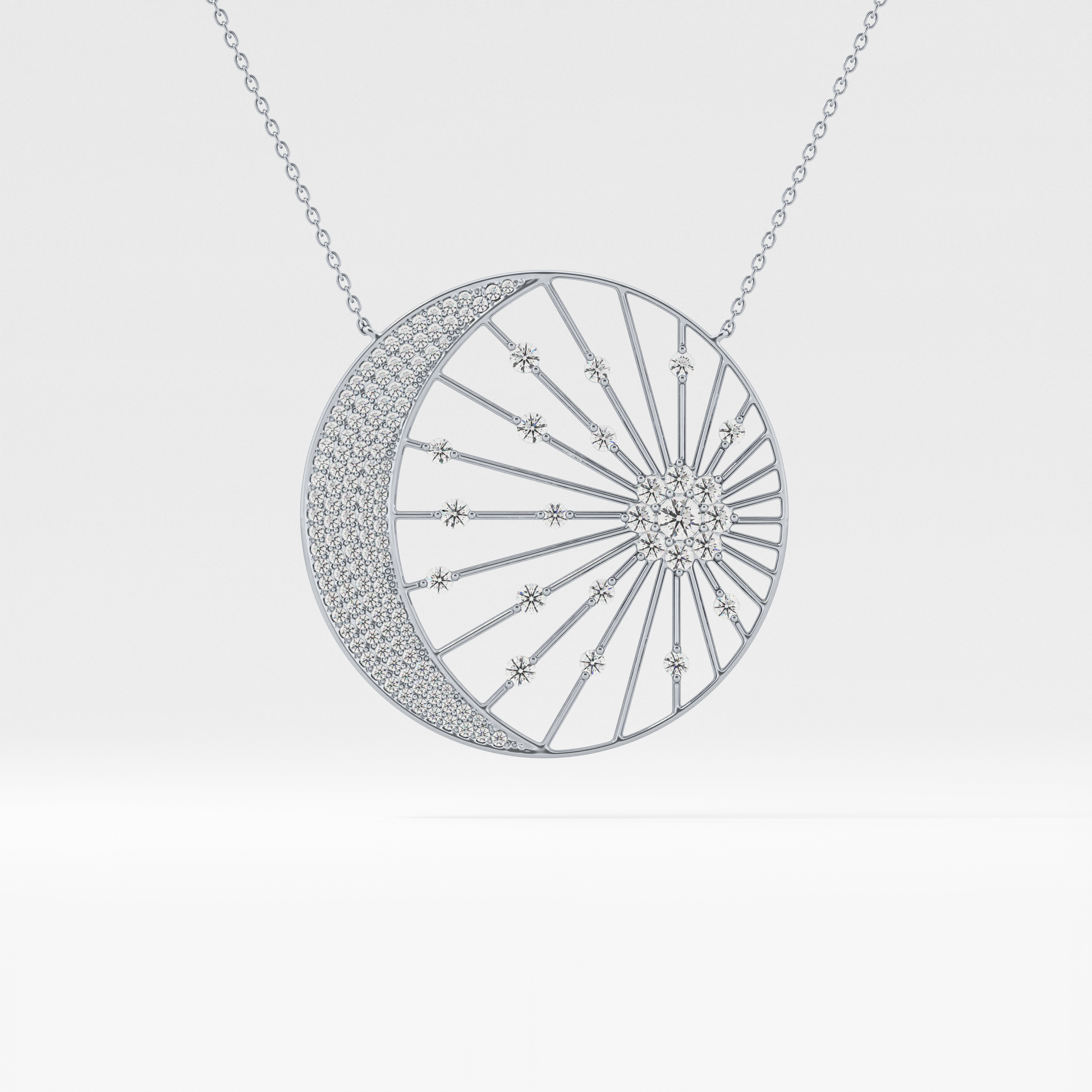 1.5 TCW Emerald Lab Grown Diamond Bezel Necklace