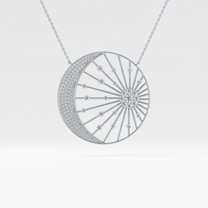 1.5 TCW Emerald Lab Grown Diamond Bezel Necklace