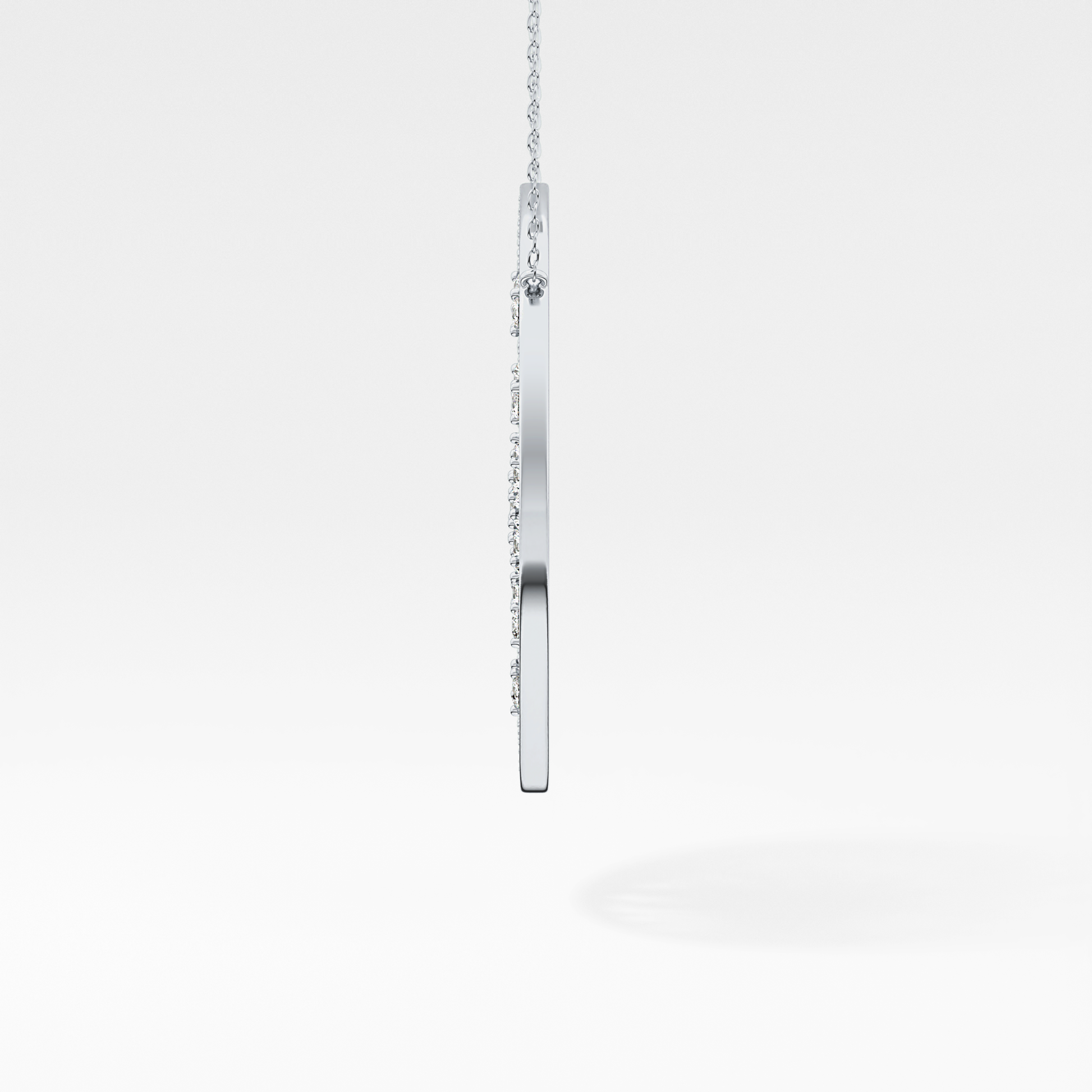 1.5 TCW Emerald Lab Grown Diamond Bezel Necklace