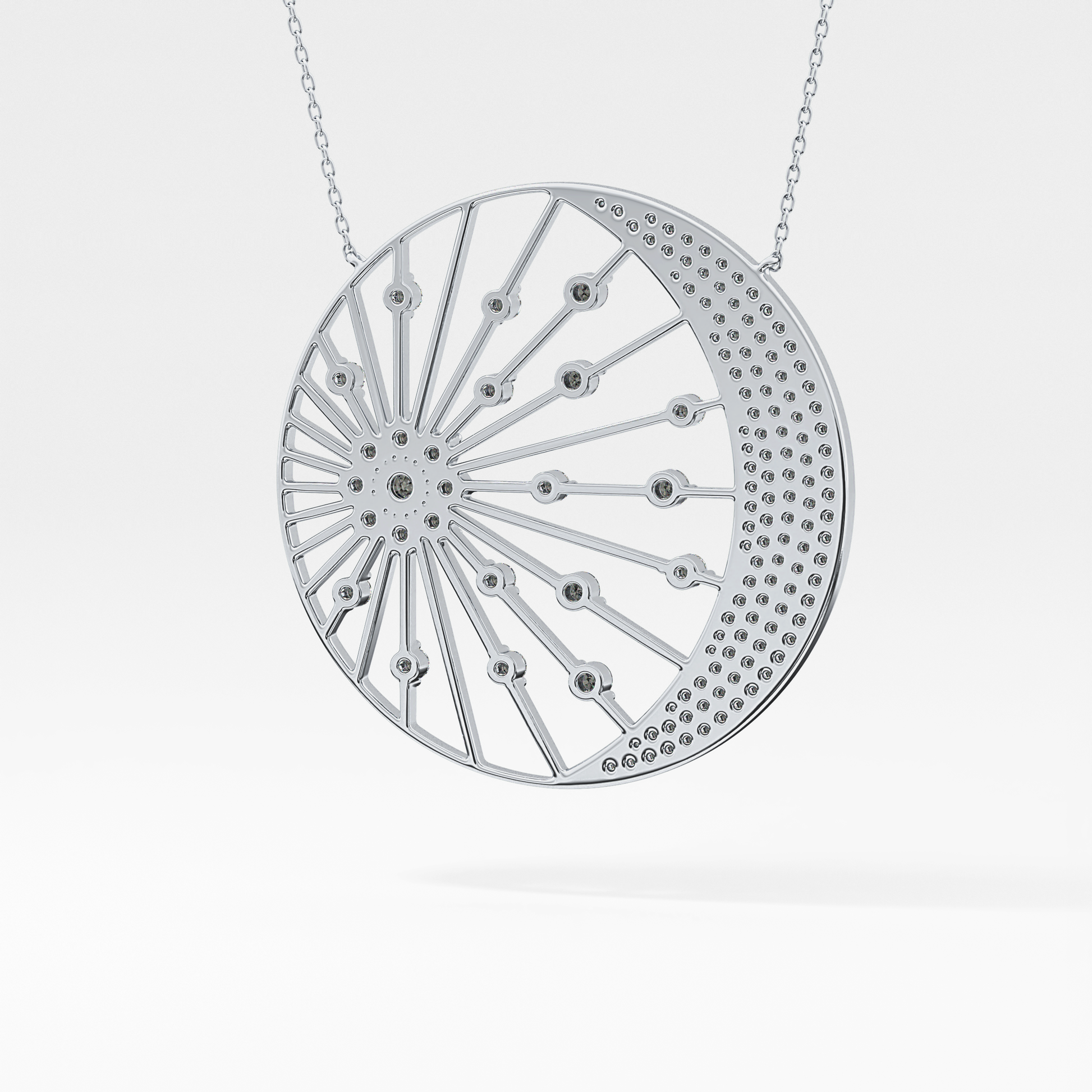1.5 TCW Emerald Lab Grown Diamond Bezel Necklace