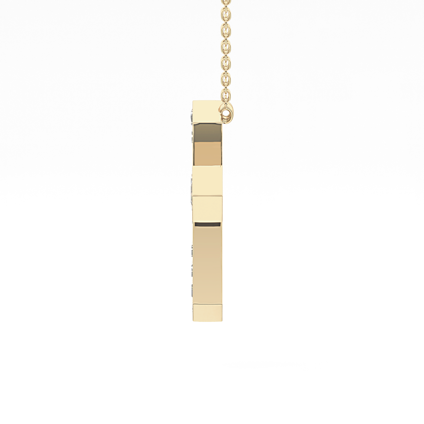 1.5 TCW Emerald Lab Grown Diamond Bezel Necklace