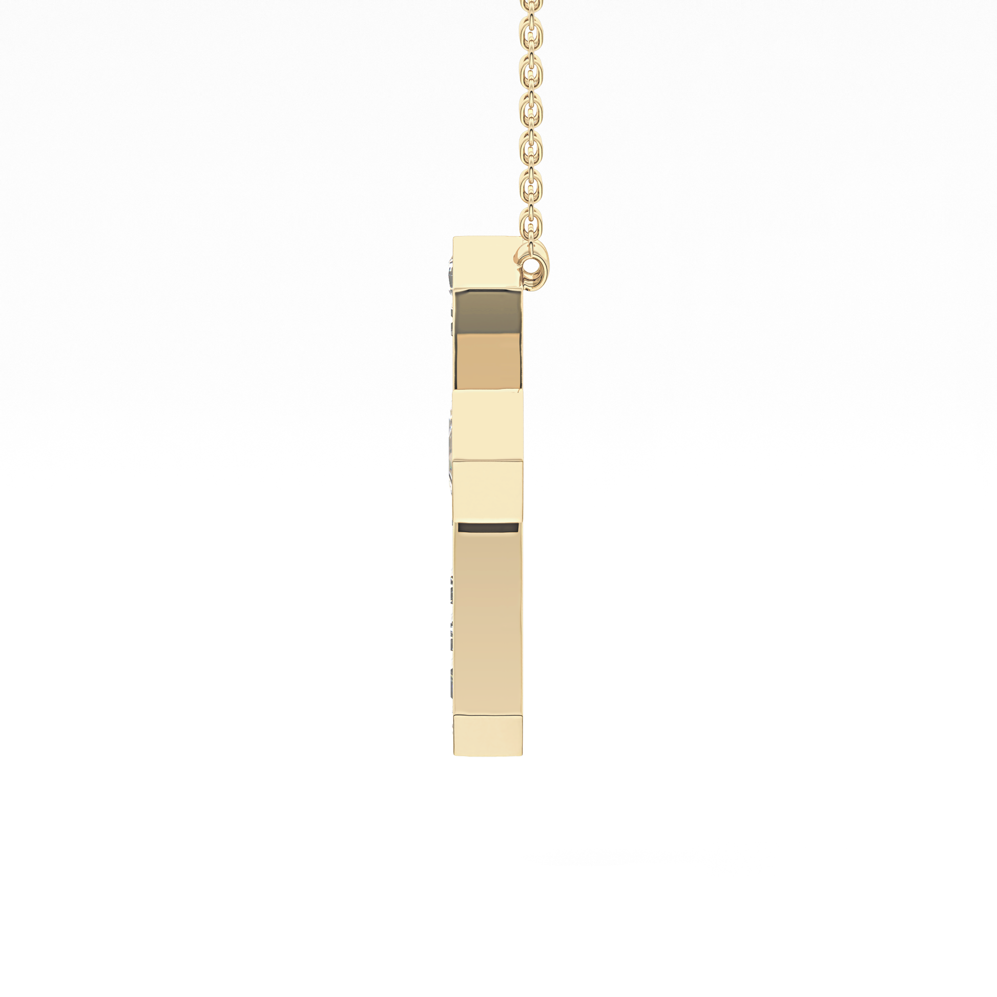 1.5 TCW Emerald Lab Grown Diamond Bezel Necklace