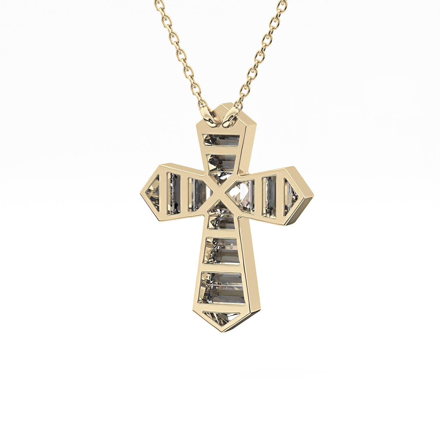 1.5 TCW Emerald Lab Grown Diamond Bezel Necklace
