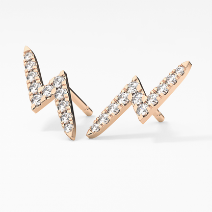 0.4 TCW Round Lab Grown Diamond Stud Earrings