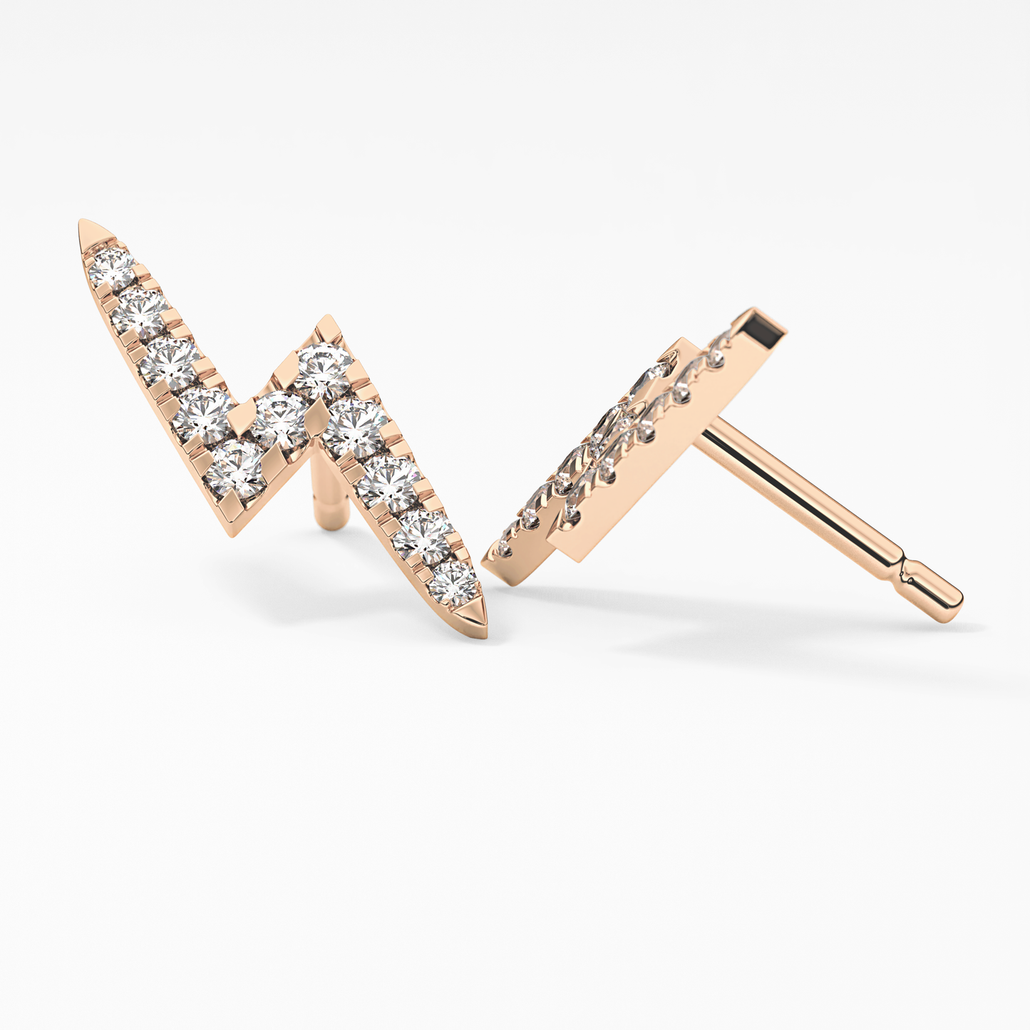 0.4 TCW Round Lab Grown Diamond Stud Earrings