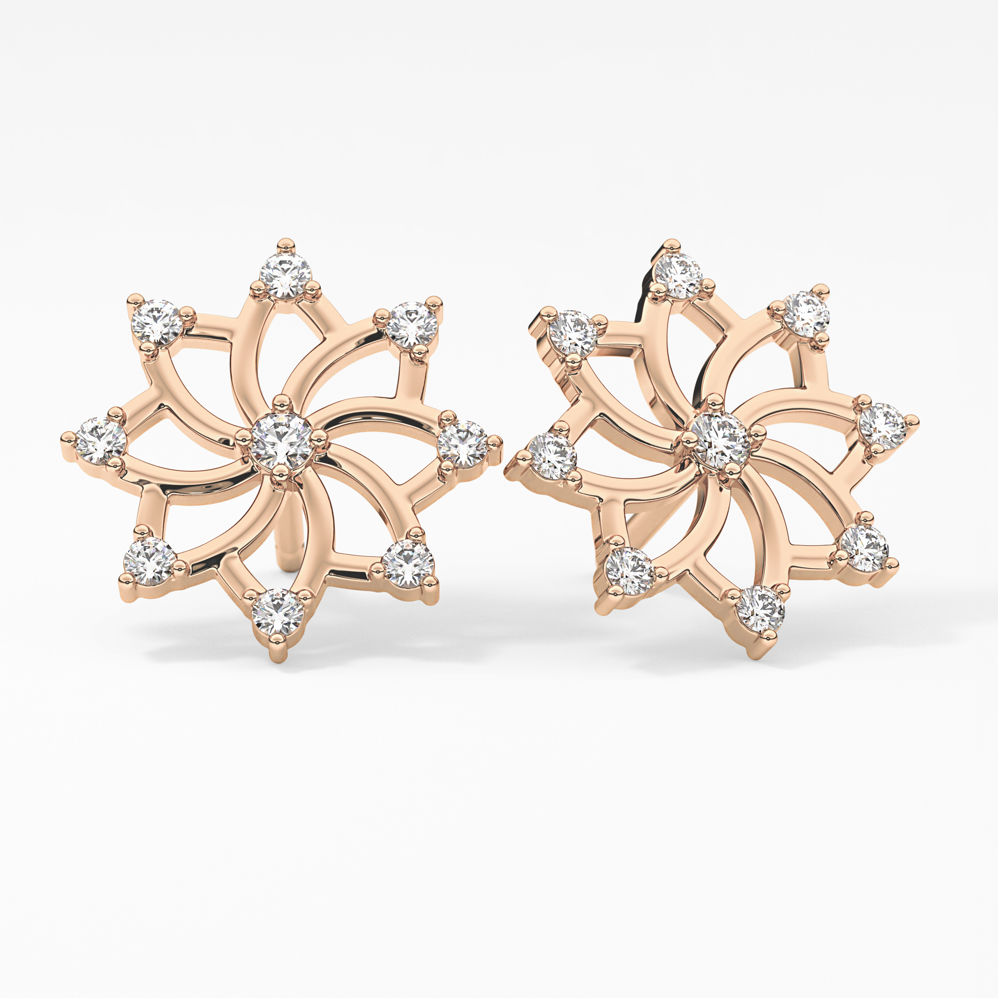 0.4 TCW Round Lab Grown Diamond Stud Earrings