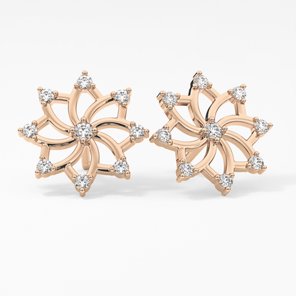 0.4 TCW Round Lab Grown Diamond Stud Earrings