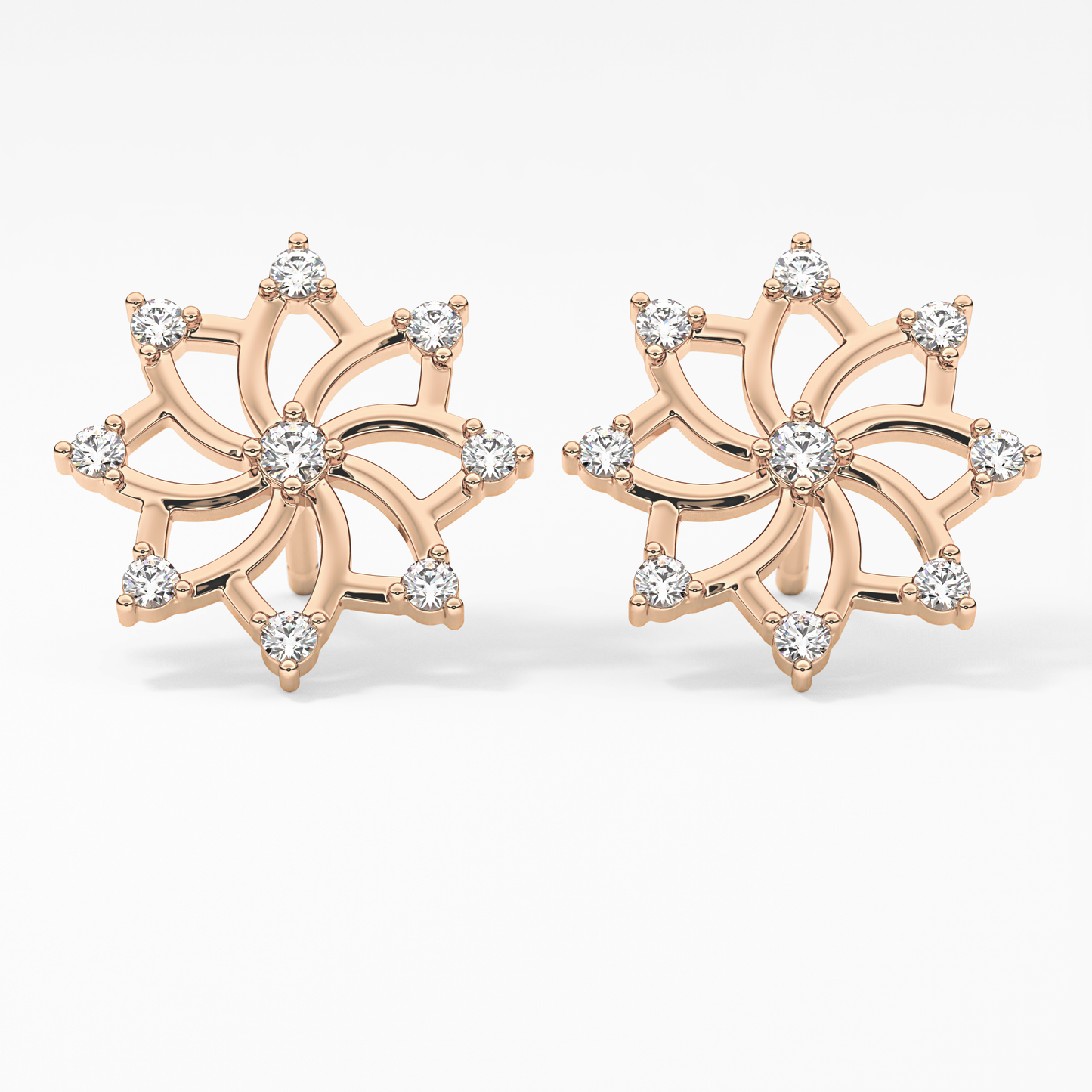 0.4 TCW Round Lab Grown Diamond Stud Earrings