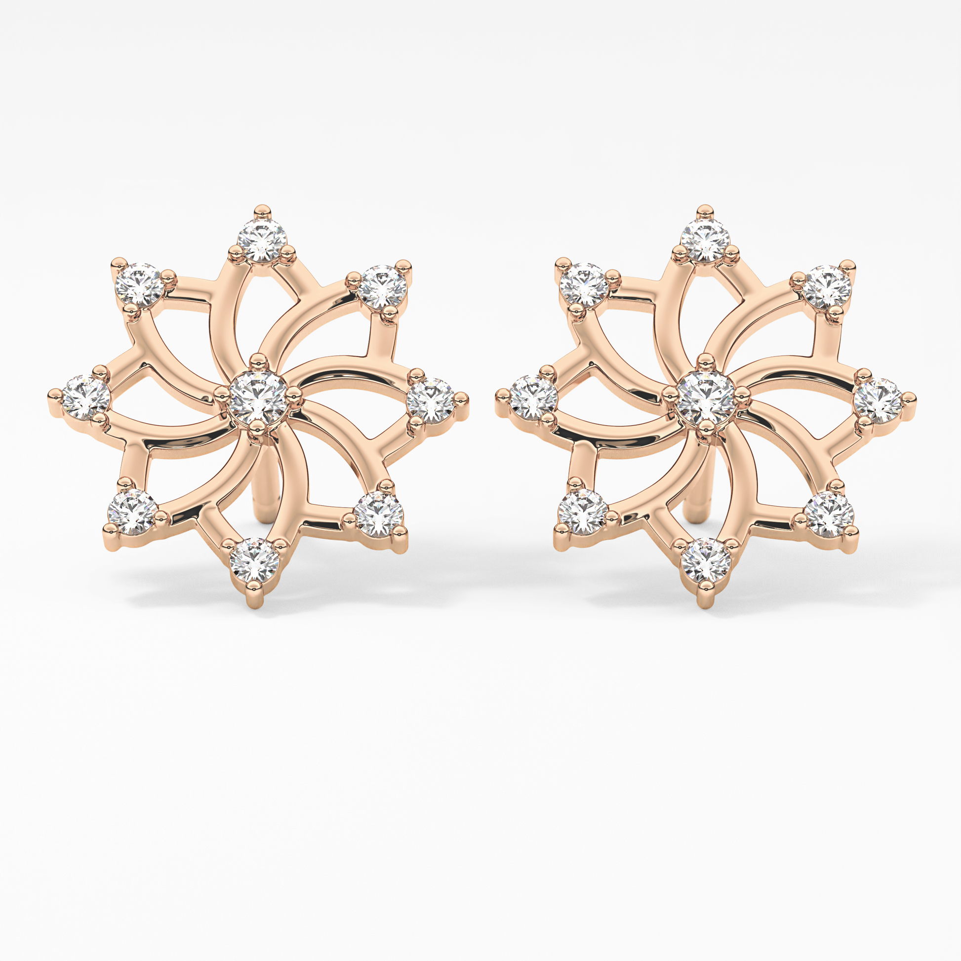 0.4 TCW Round Lab Grown Diamond Stud Earrings