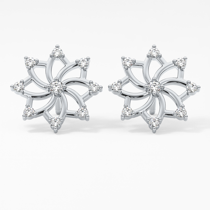0.4 TCW Round Lab Grown Diamond Stud Earrings