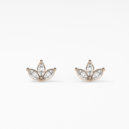 0.4 TCW Round Lab Grown Diamond Stud Earrings