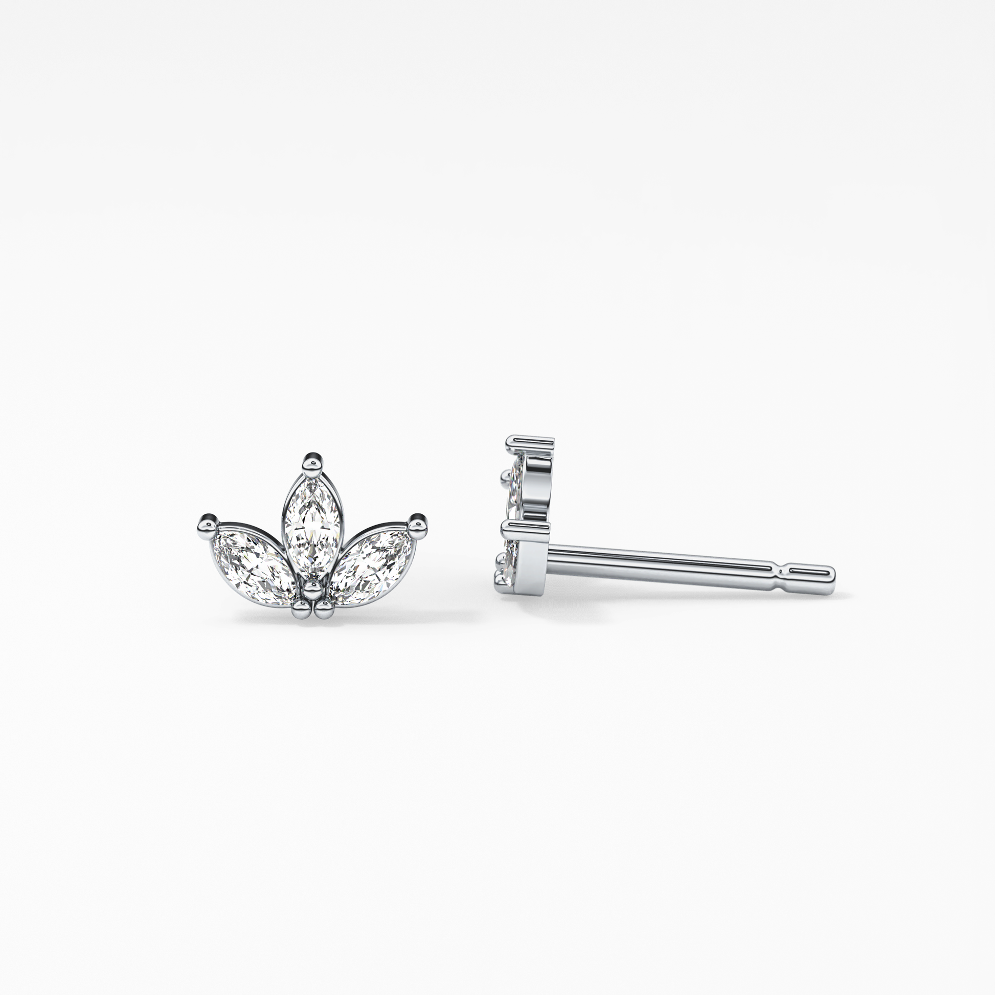 0.4 TCW Round Lab Grown Diamond Stud Earrings