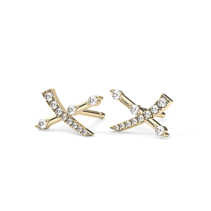 0.4 TCW Round Lab Grown Diamond Stud Earrings