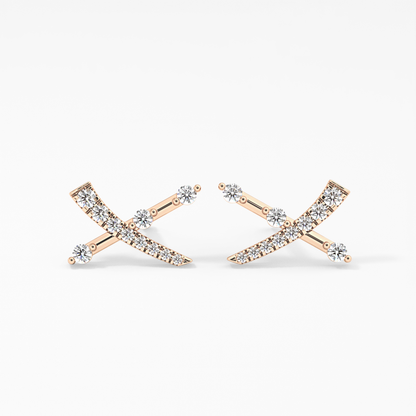 0.4 TCW Round Lab Grown Diamond Stud Earrings