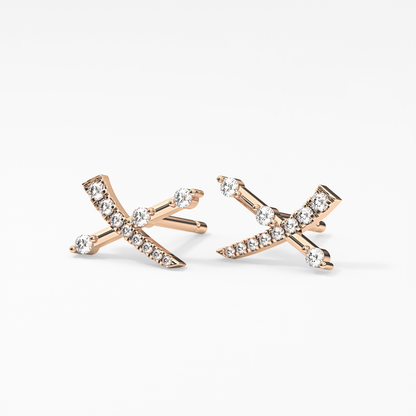 0.4 TCW Round Lab Grown Diamond Stud Earrings