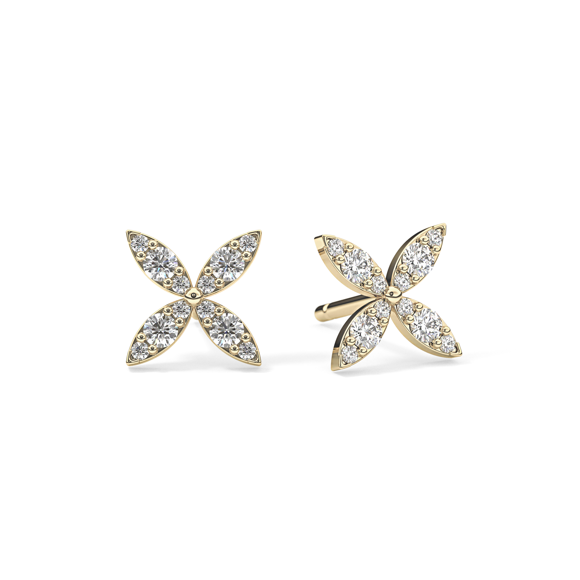0.4 TCW Round Lab Grown Diamond Stud Earrings