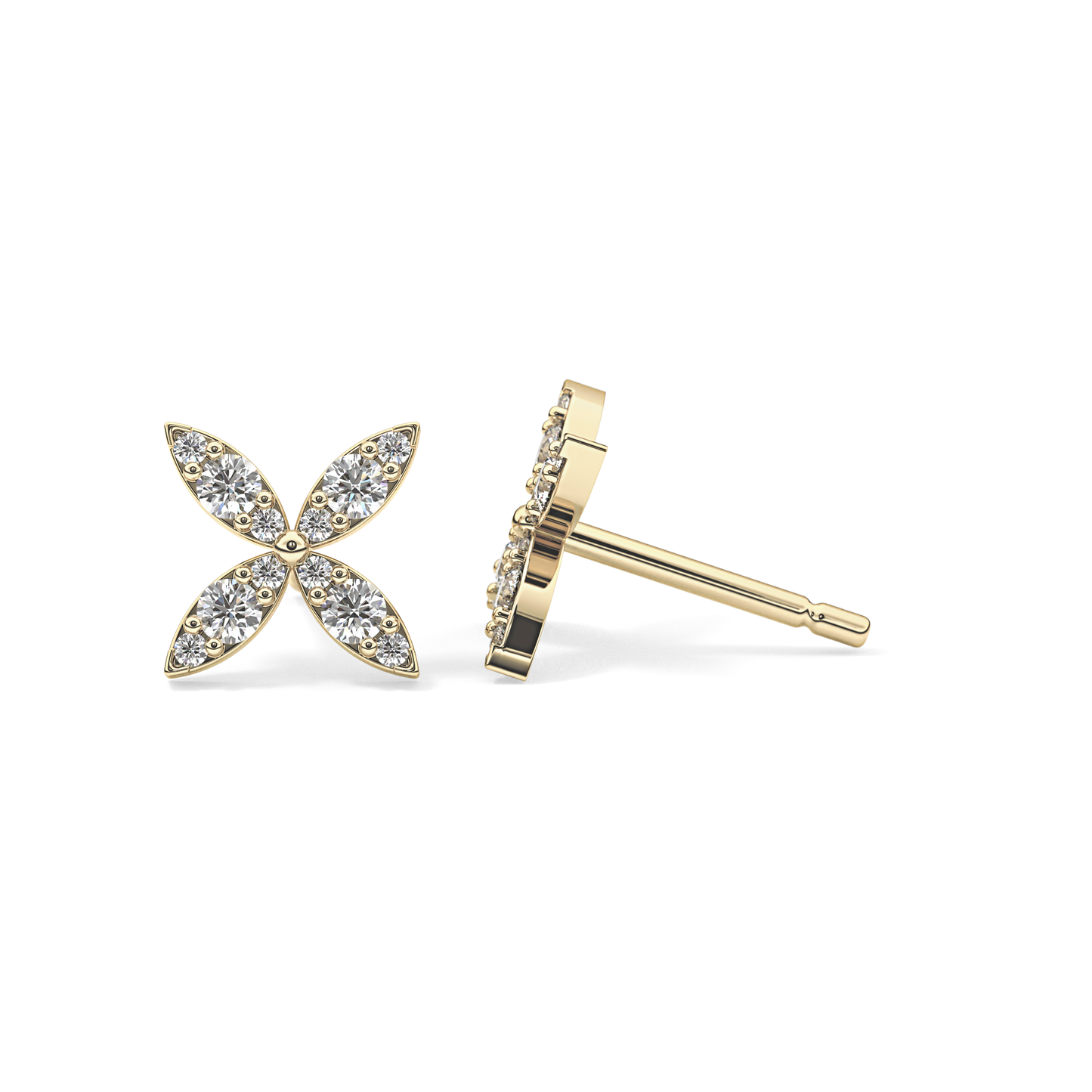 0.4 TCW Round Lab Grown Diamond Stud Earrings
