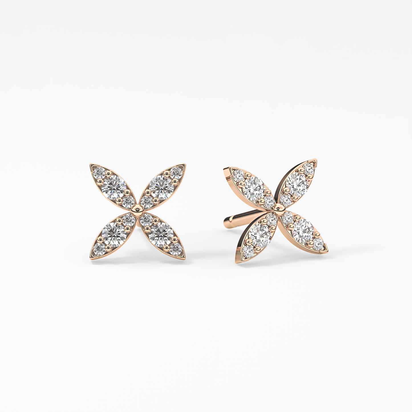 0.4 TCW Round Lab Grown Diamond Stud Earrings
