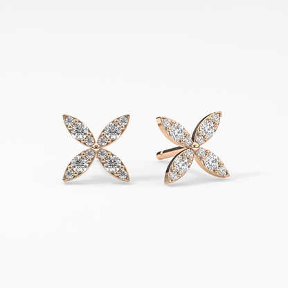 0.4 TCW Round Lab Grown Diamond Stud Earrings