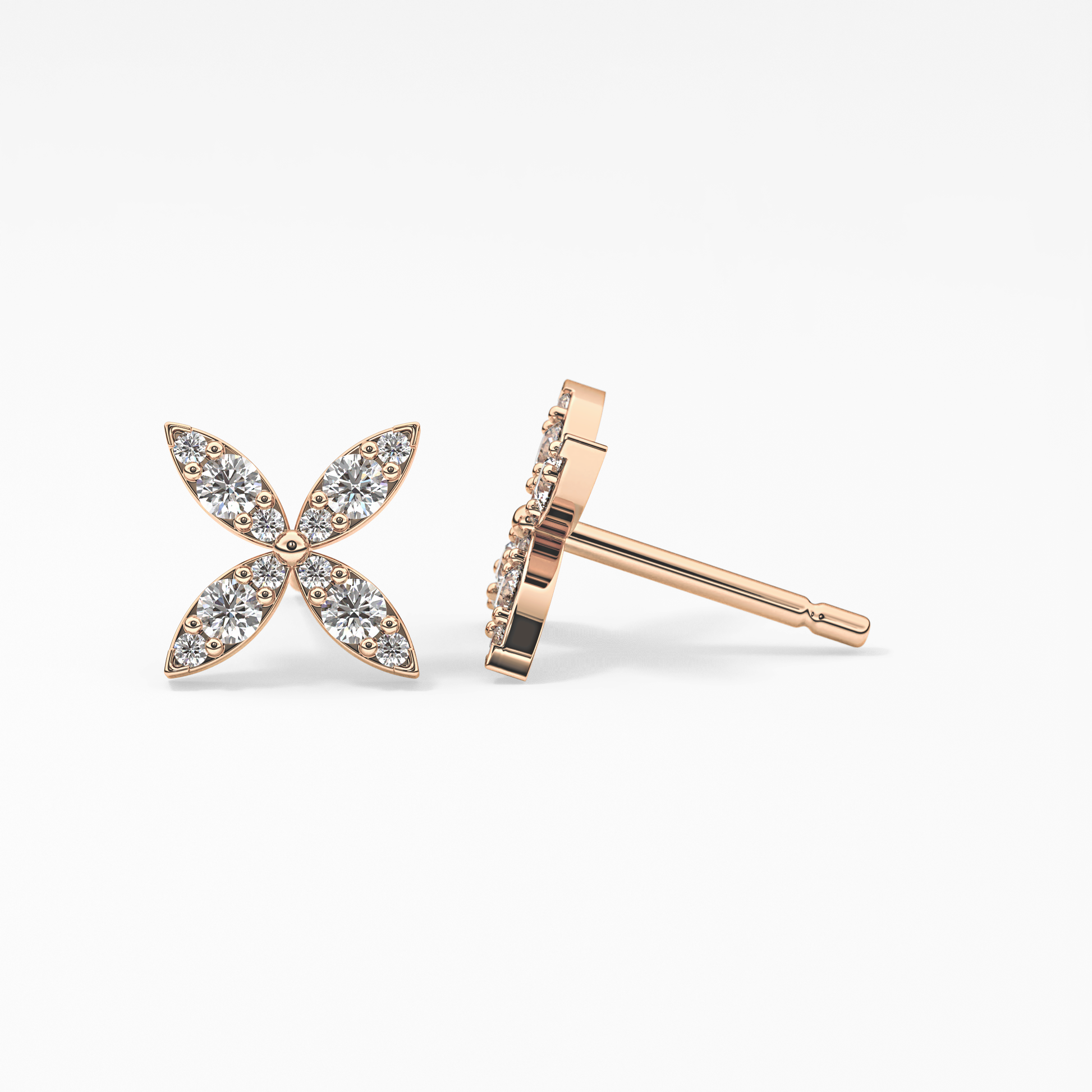 0.4 TCW Round Lab Grown Diamond Stud Earrings