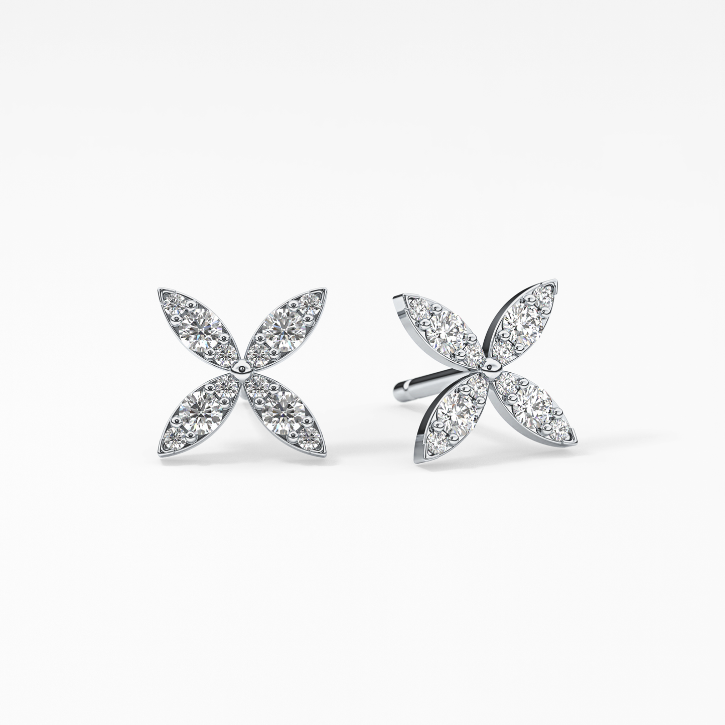 0.4 TCW Round Lab Grown Diamond Stud Earrings