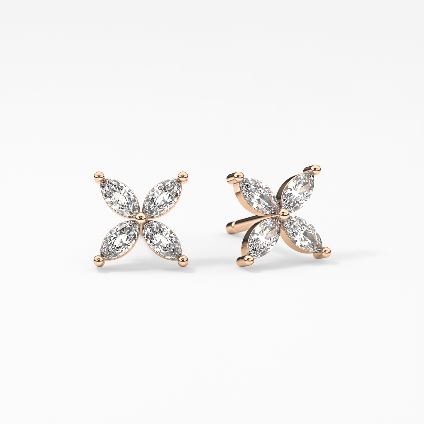 0.4 TCW Round Lab Grown Diamond Stud Earrings
