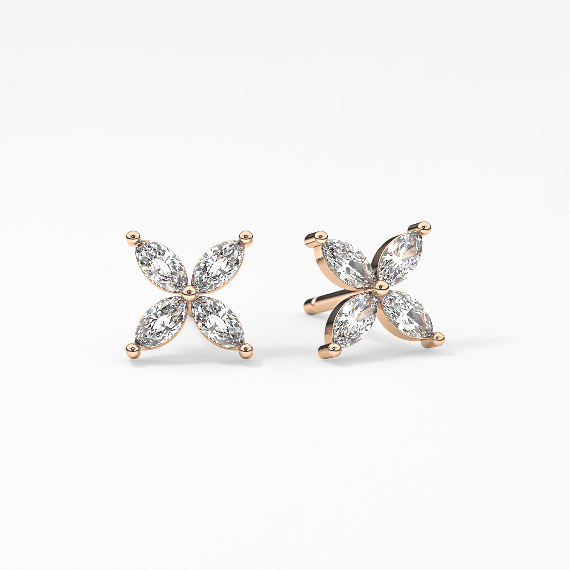 0.4 TCW Round Lab Grown Diamond Stud Earrings