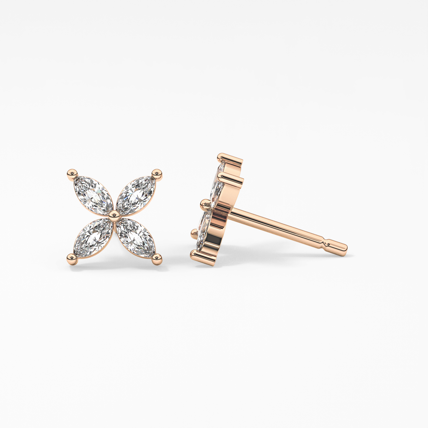0.4 TCW Round Lab Grown Diamond Stud Earrings