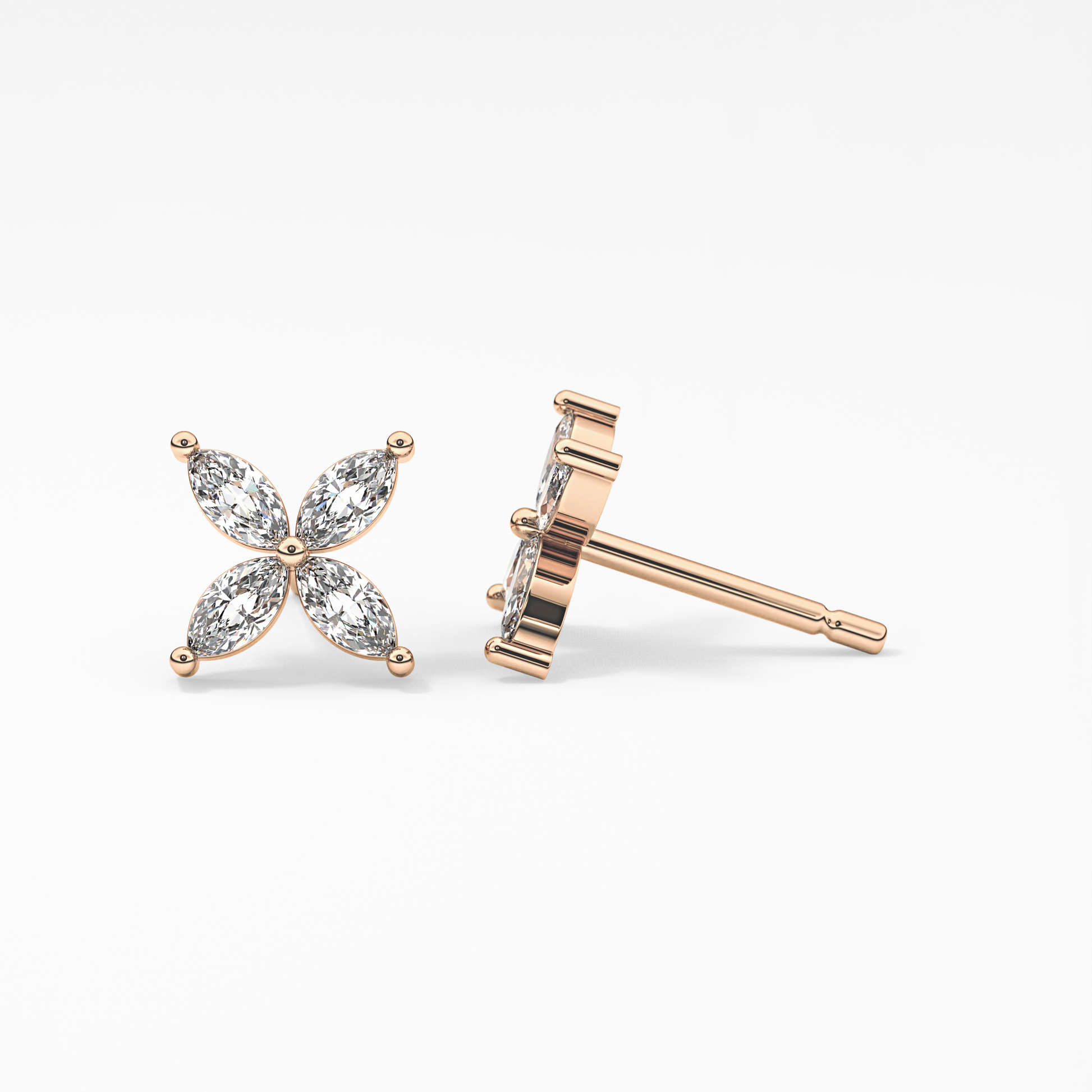 0.4 TCW Round Lab Grown Diamond Stud Earrings