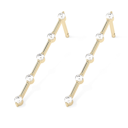 0.4 TCW Round Lab Grown Diamond Stud Earrings