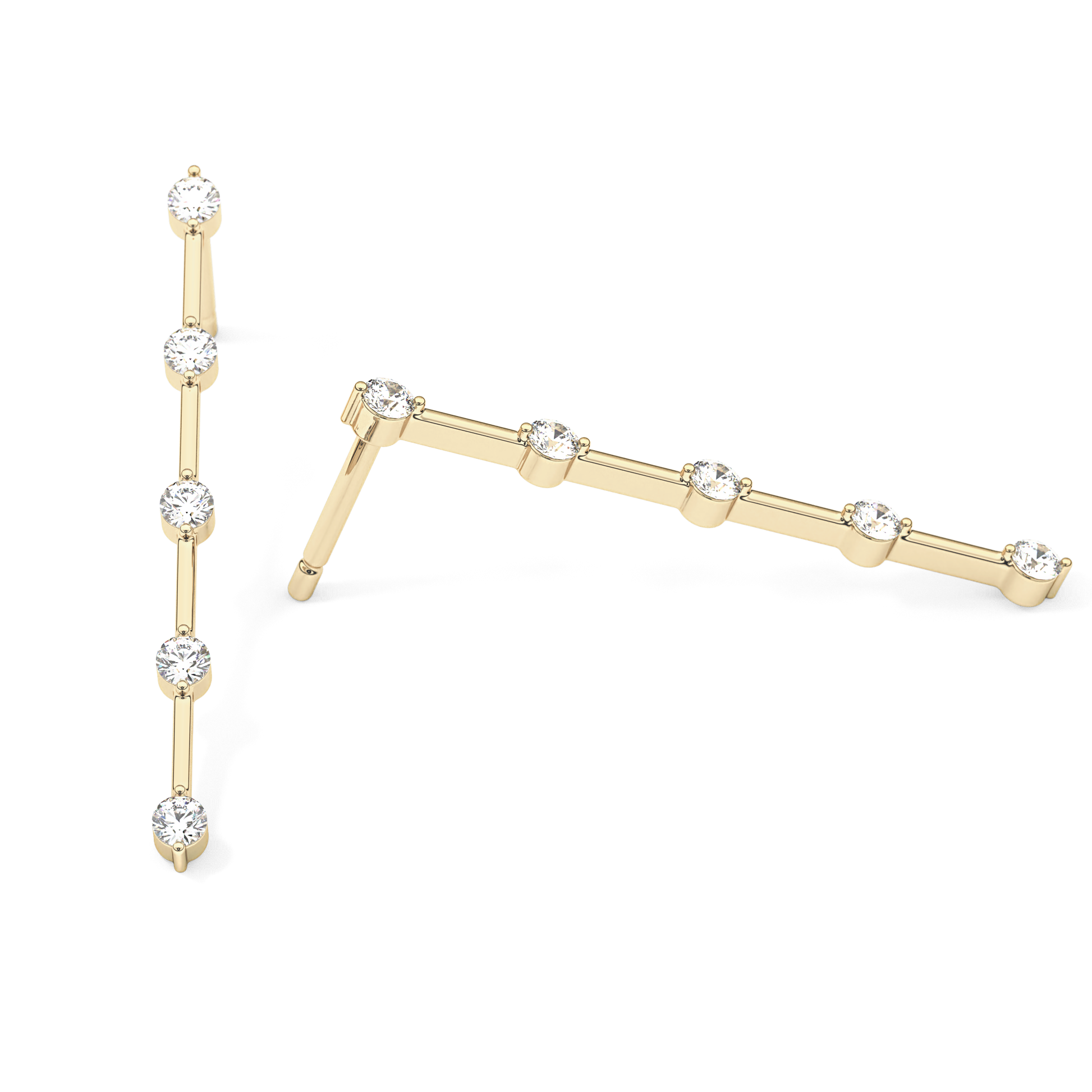 0.4 TCW Round Lab Grown Diamond Stud Earrings