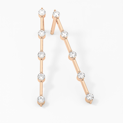 0.4 TCW Round Lab Grown Diamond Stud Earrings