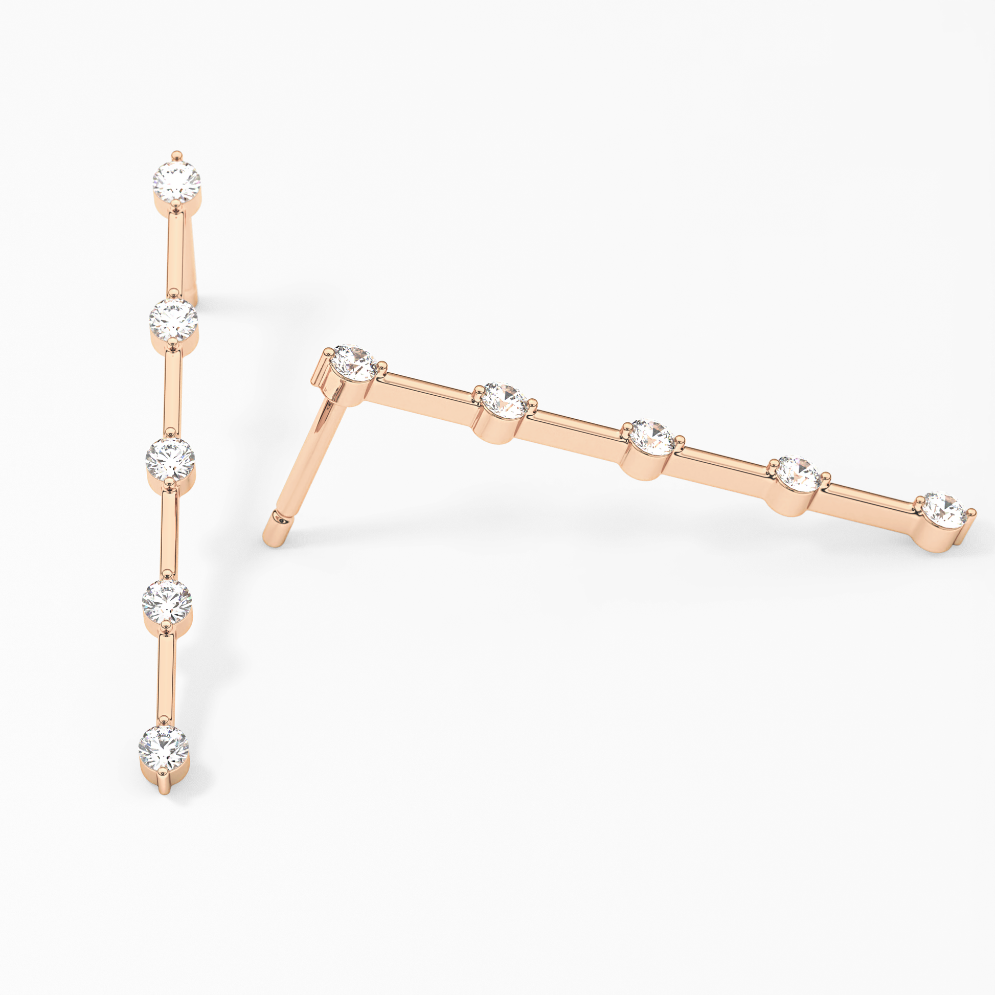 0.4 TCW Round Lab Grown Diamond Stud Earrings