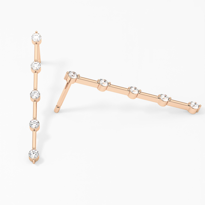 0.4 TCW Round Lab Grown Diamond Stud Earrings